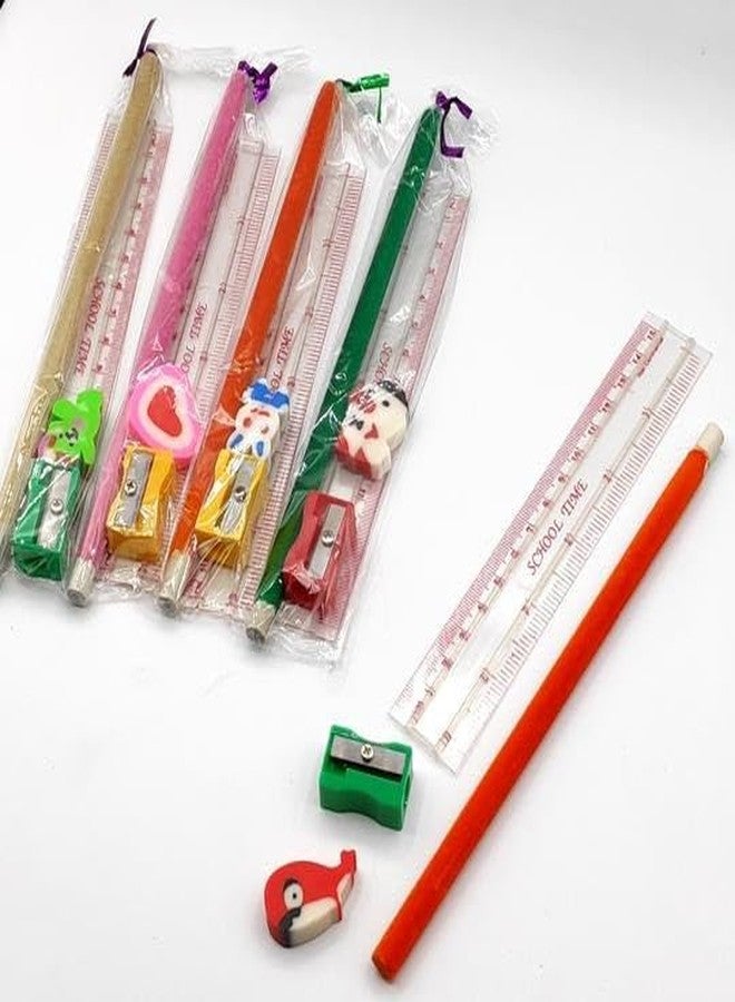 رويالز هدايا تذكارية لأعياد ميلاد الأطفال من رويالز كيدز - مجموعة أدوات مكتبية مكونة من 12 قطعة للأطفال | أدوات مدرسية متعددة الألوان وممتعة مع دفتر ملاحظات وقلم رصاص وممحاة ومبراة | هدايا مثالية لحفلات أعياد الميلاد - Image 3